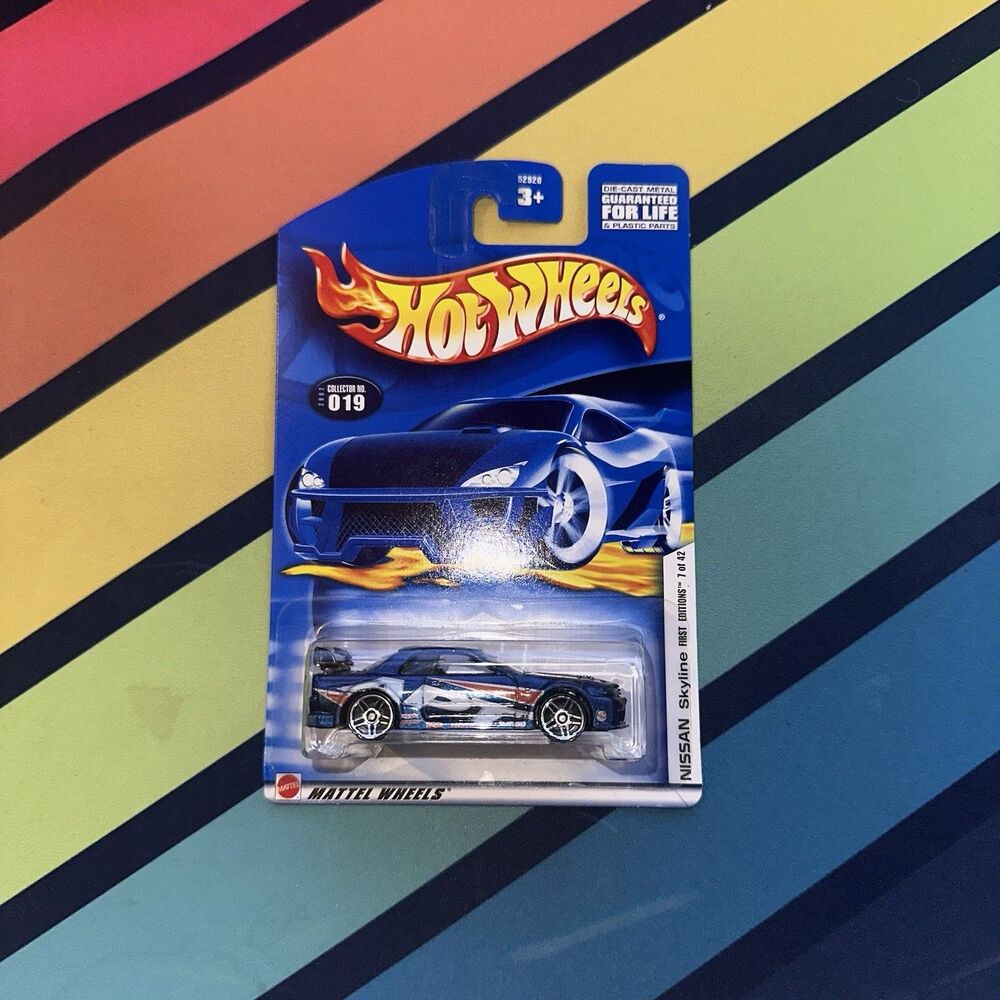 Hot Wheels Nissan Skyline #019 First Editions 7 of 42 Blue Die-Cast Car 2002